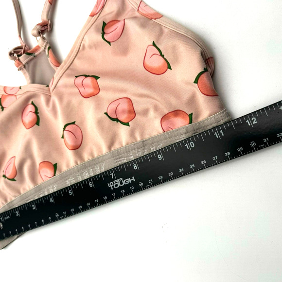 VICTORIA'S SECRET Small Pink Ultimate Peach Emoji Sports Bra Adjustable Straps - Picture 4 of 4